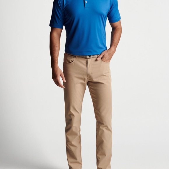 Peter Millar Men's Tan Colored 5 Pocket Tan Jeans Size 40, 32 Inseam - Picture 2 of 7